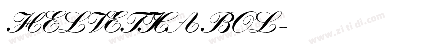 HELVETICA BOL字体转换